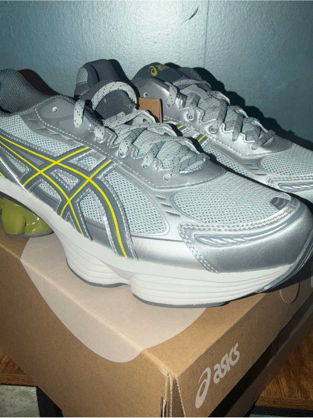 Asics Glacier Grey/Steel Grey Gel-Kinetic Fluent Running Shoes